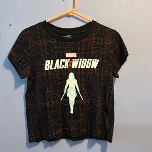 Black widow tee shirt.